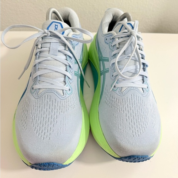 Asics Gel-Kayano 30 Lite-Show.  Men\'s Light Blue & Neon Green Running Sneakers main image 5